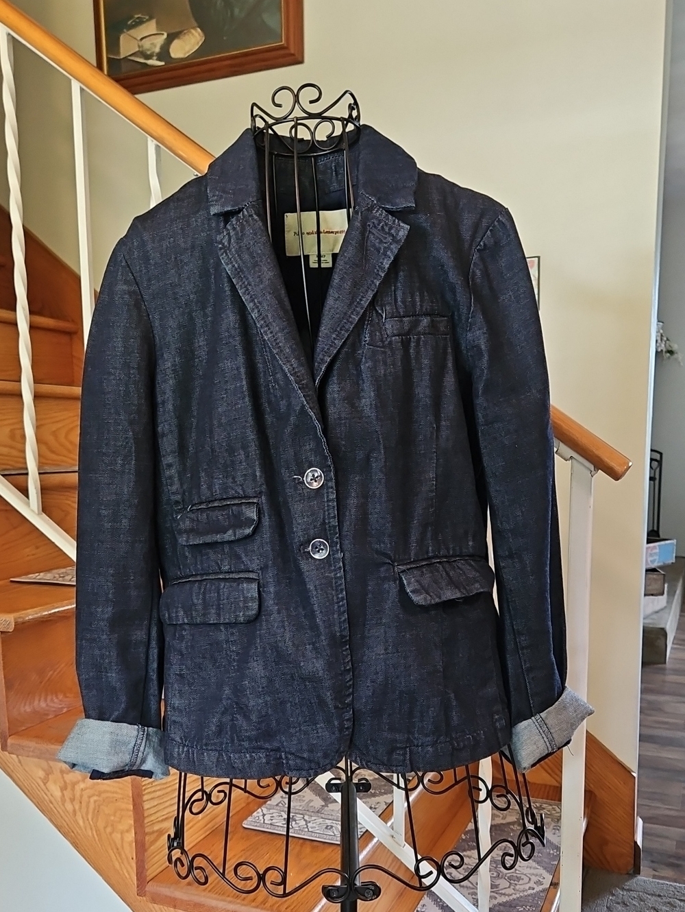 👚Pilcro & The Letterpress  Navy Jean Jacket